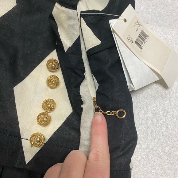 Black White Diamond A Line Harlequin Mini Dress - Picture 8 of 14